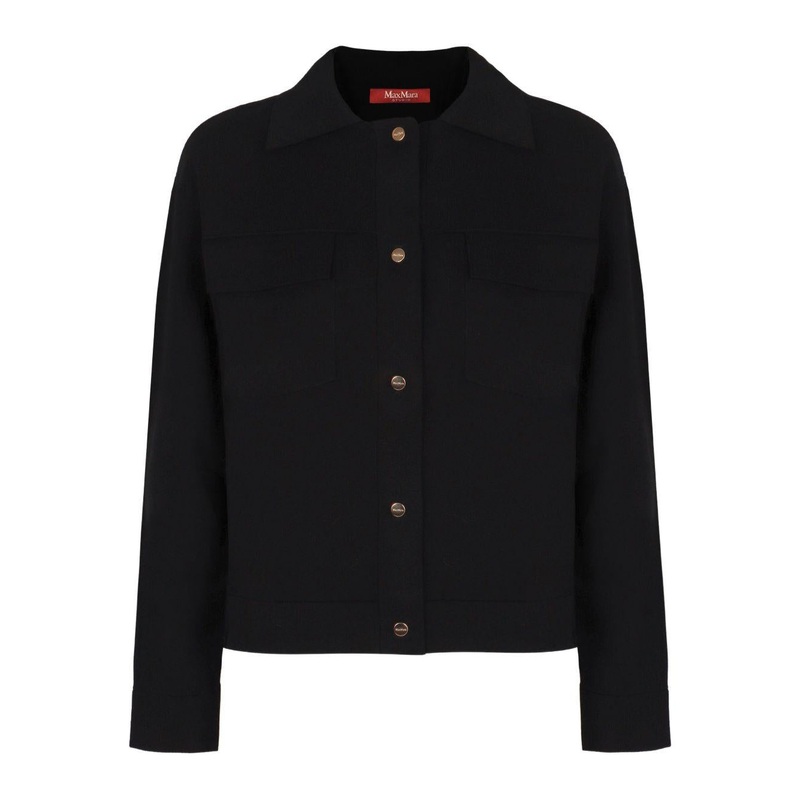 ZUM Cardigan with Logo Snap Closure