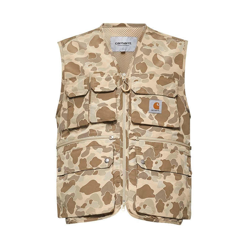Beige printed poplin Irwin Vest
