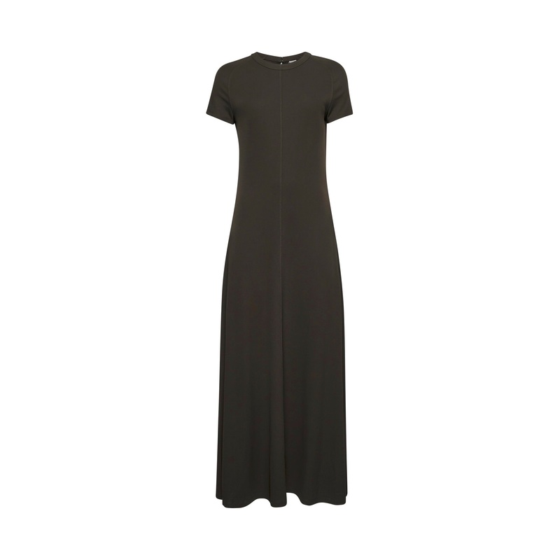 Black fluid jersey long dress|XS|S|M|L