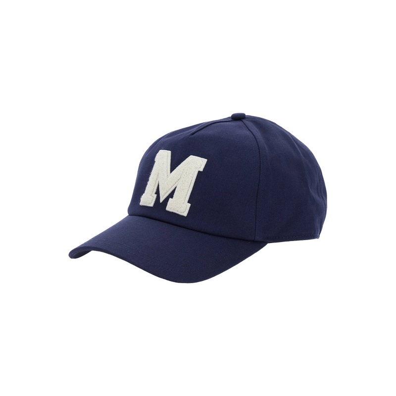 Blue Baseball Cap with Logo on the Front in Cotton Man