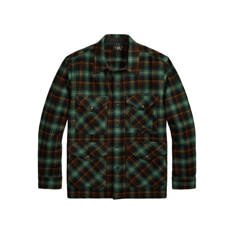 RRL Shirt with Button Closure|Green|M|XL