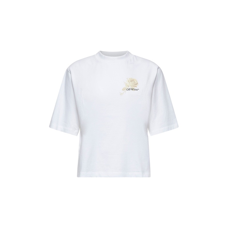 White Rose Arrow motif T-shirt