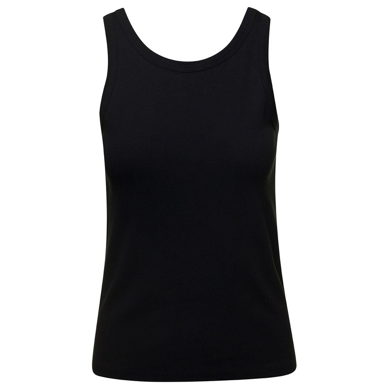 ‘Frankie’ Black Tank Top in Cotton Woman