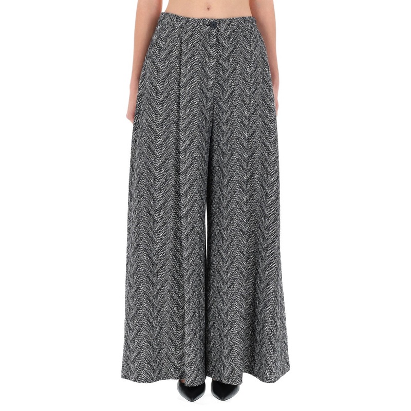 HERRINGBONE TWEED PANTS|GREY|38