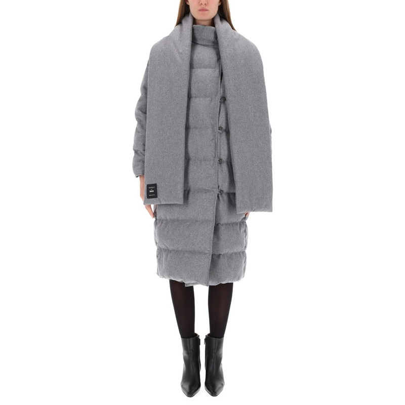 REVERSIBLE COAT WITH SCARF|GREY|40|38|36