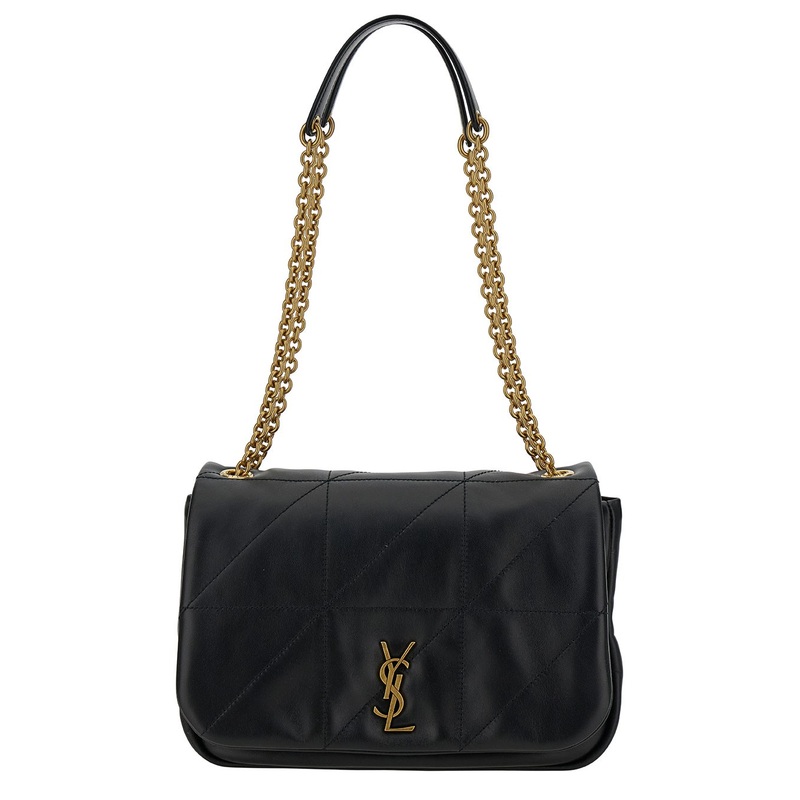 ‘Small Jamie 4.3’ Black Crossbody Bag with Cassandre Detail in Quilted Leather Woman