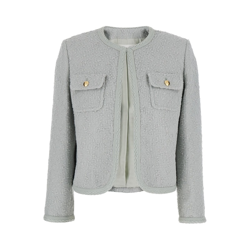 VESTE CHELSEA TWEED OUVERT LEGER