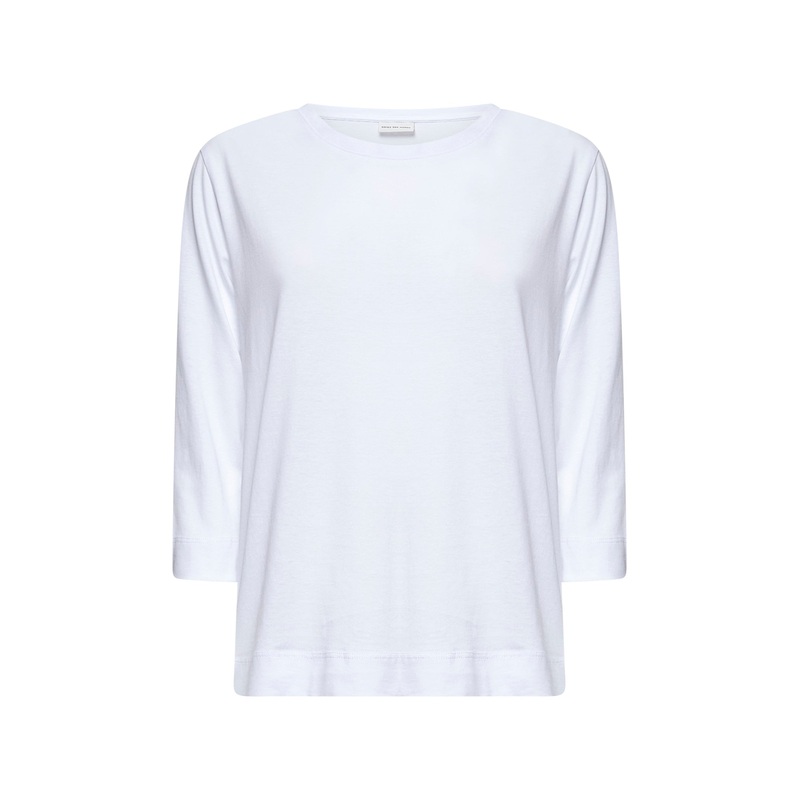 White cotton jersey T-shirt|S|M|L