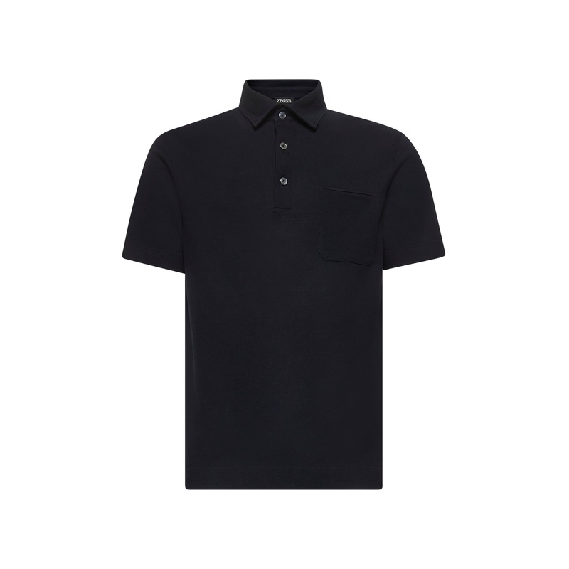 Blue cotton piquet polo shirt|48|50|52|54