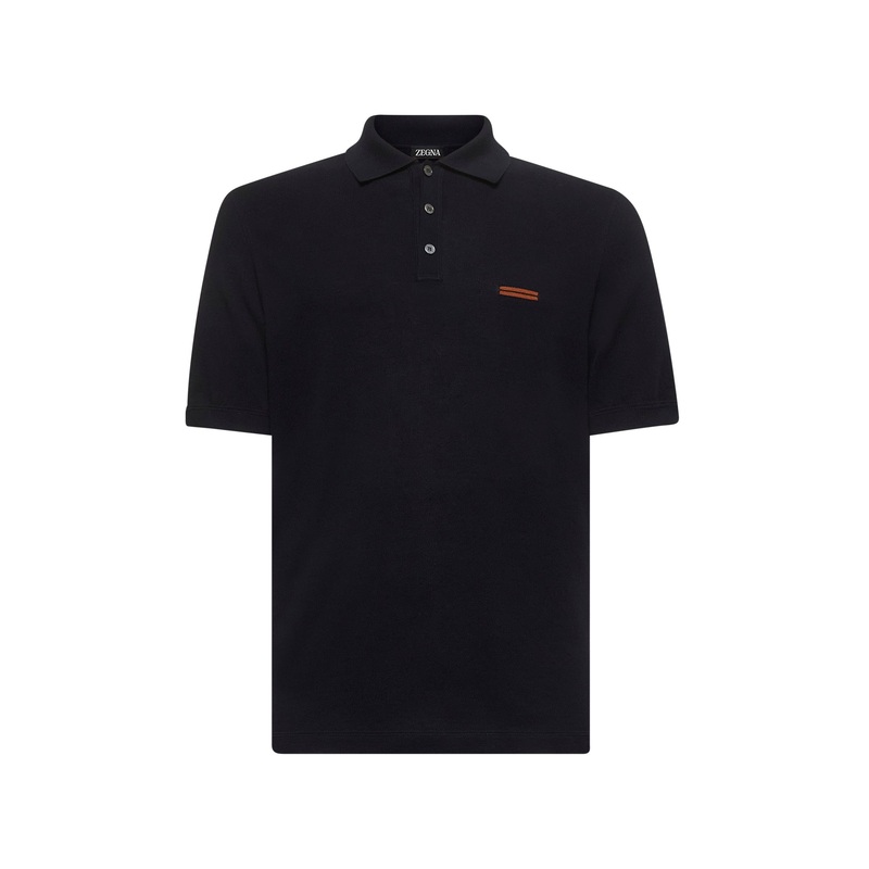 Blue cotton piquet polo shirt|48|50|52|54|56