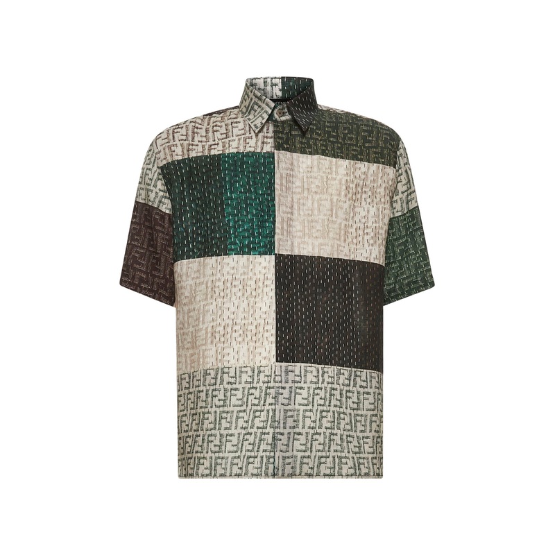 FF patchwork linen shirt|38|39|40