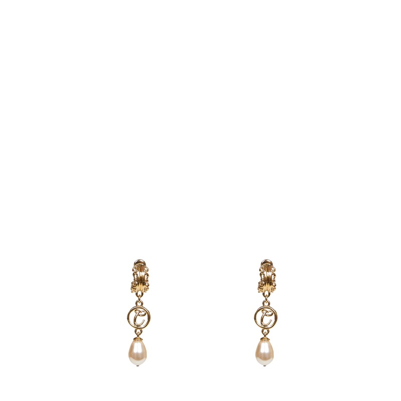 Gold Brass Classy Drop Earrings