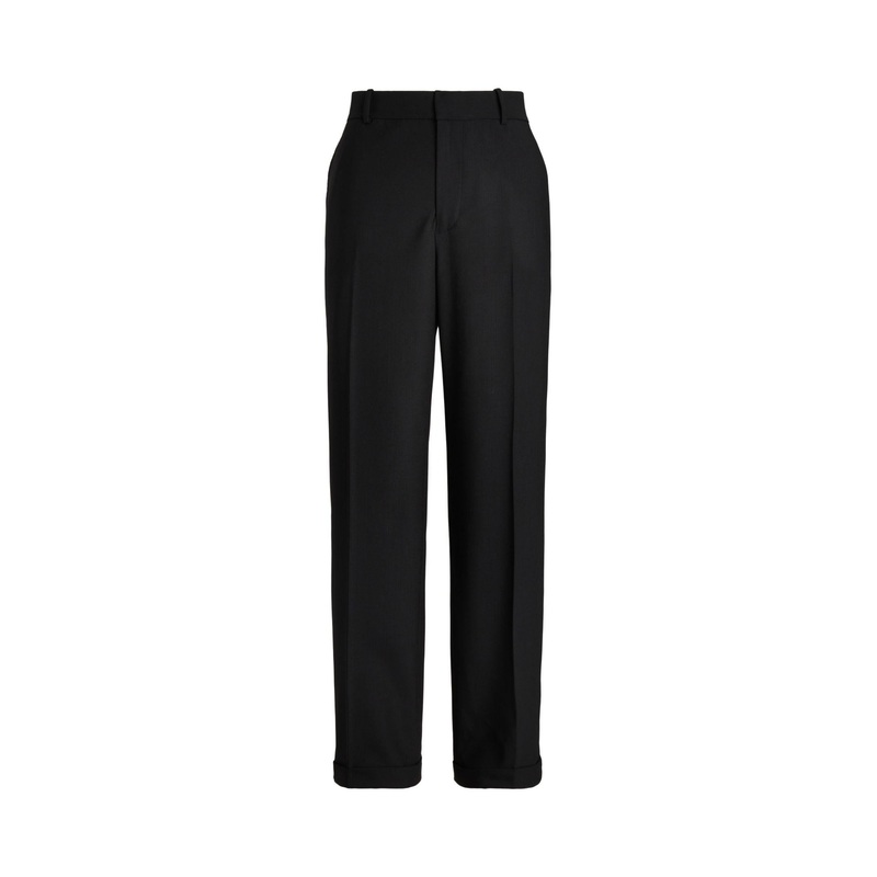 Trousers in Black Wool Blend|Black|0|2|4