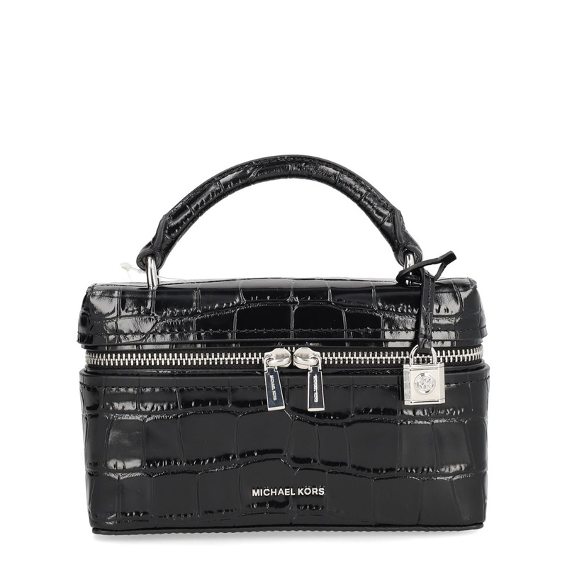BLACK COW LEATHER HANDBAG|BLACK|UNI