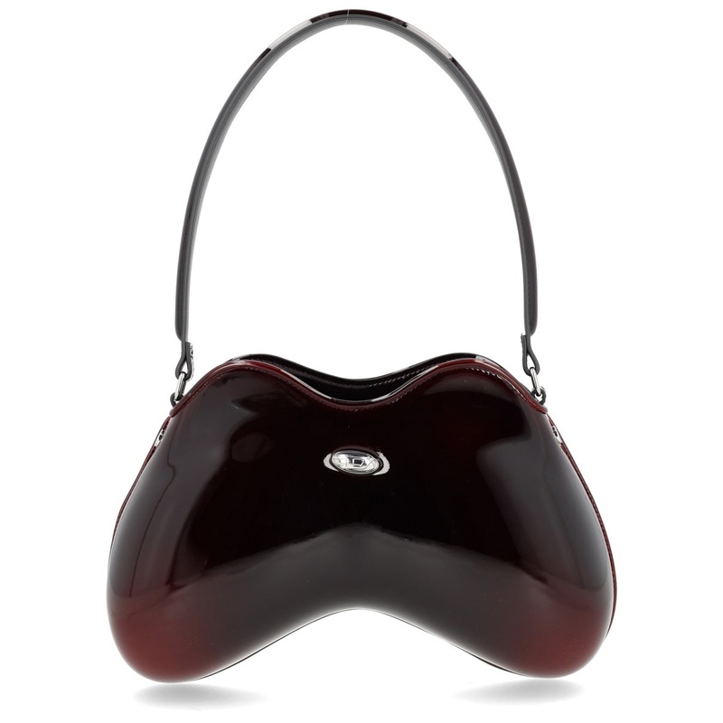 BORDEAUX POLYURETHANE SHOULDER BAG