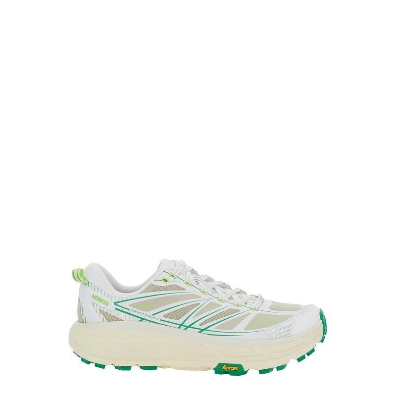 ‘Mafate Speed 2’ White Low Top Sneakers with Logo Patch on the Tongue and Contrasting Pull-Tab at the Heel in Tech Fabric Unisex