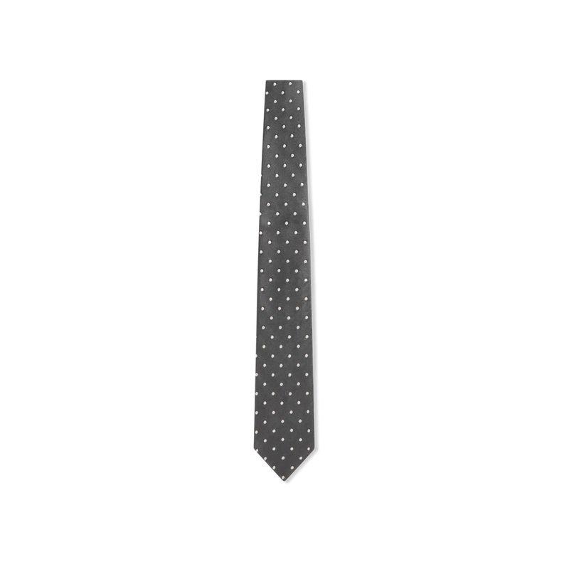 Polka Dot Silk Tie with Back Loop