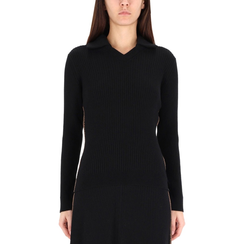 RIBBED SWEATER.|BLACK|S|M|L