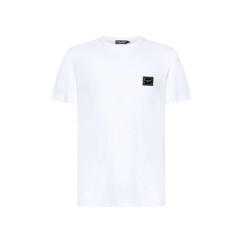 White jersey logo plate T-shirt