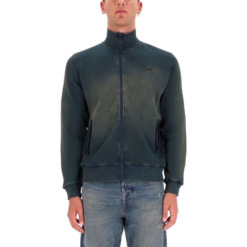 ZIP SWEATSHIRT.|BLUE|M|L|XL