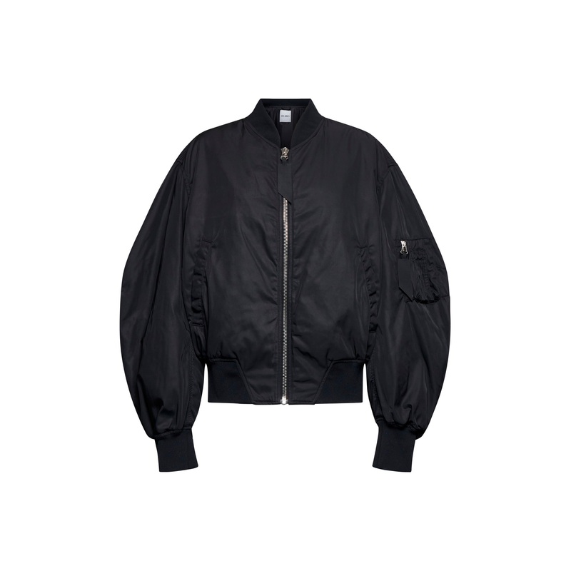 Black nylon Anja bomber jacket