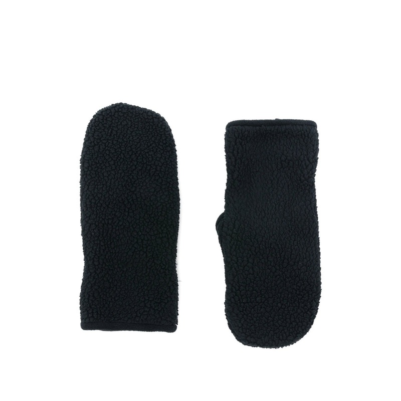 Black Sherpa Texture Mitten Design