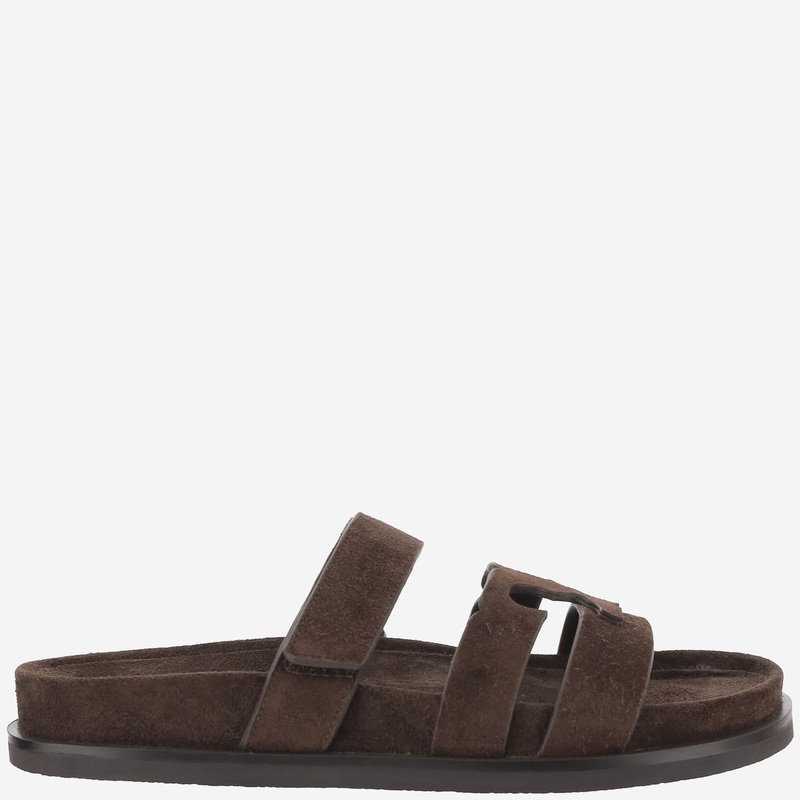 Ines Suede Slider Sandals|Brown|6|6.5|7|7.5|8|8.5|10