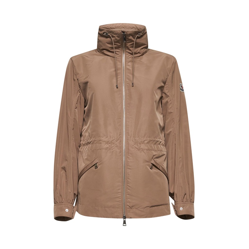 Beige Enet hooded parka jacket