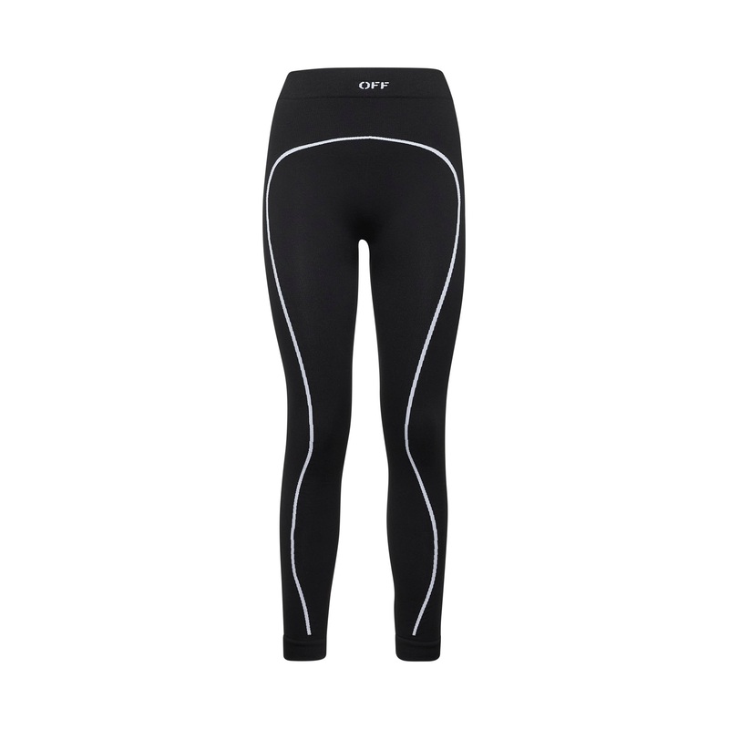 Black seamless activewear leggings
