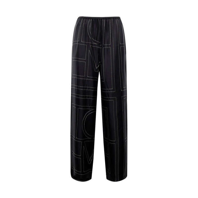 Monogran silk trousers|32|34|36|38