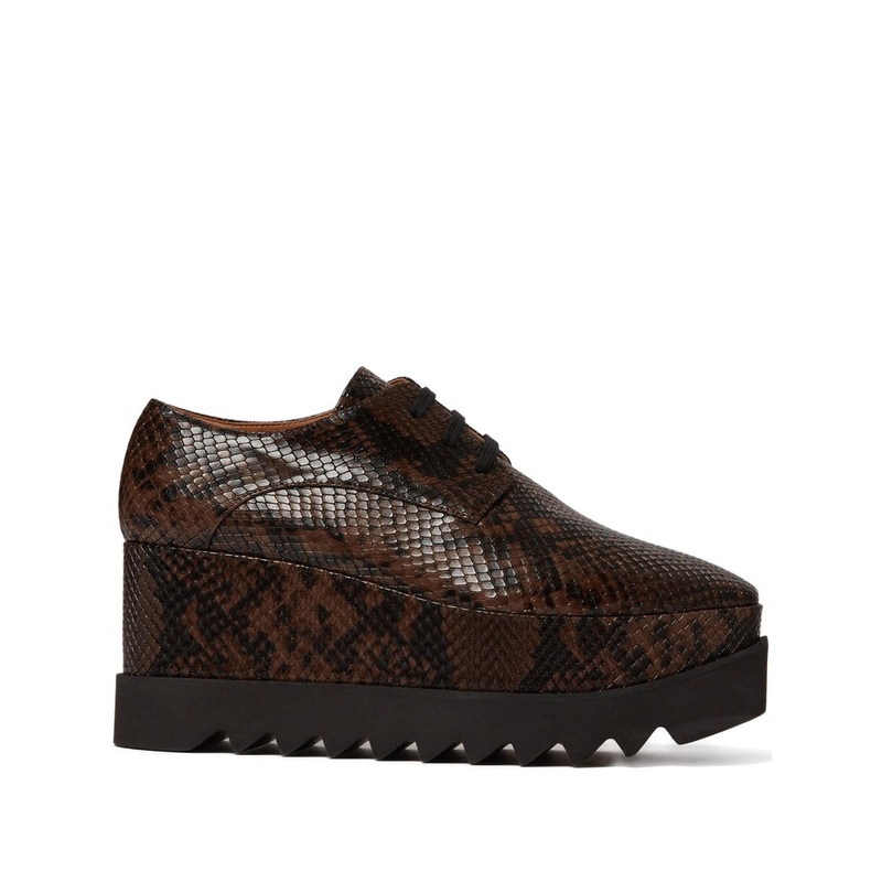 Stella McCartney Brown Snakeskin Effect Shoes