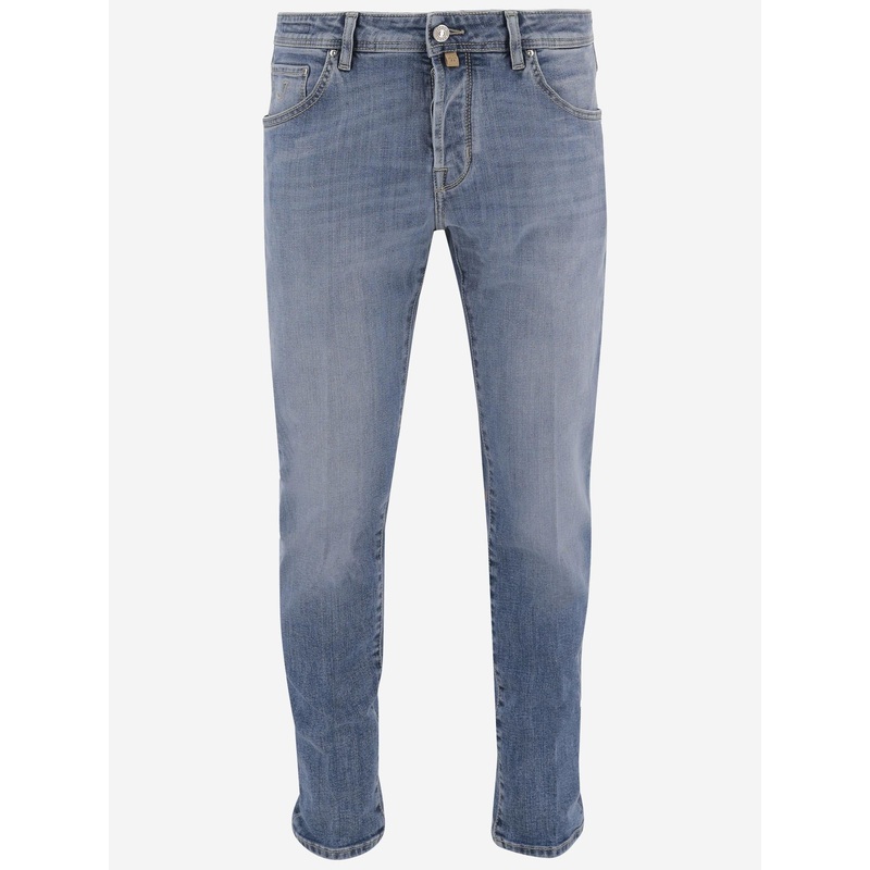 Stretch Cotton Denim Jeans|Navy|32|33|34|35