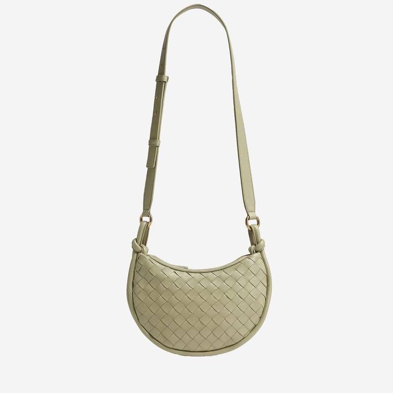 Leather Cufflinks Shoulder Bag