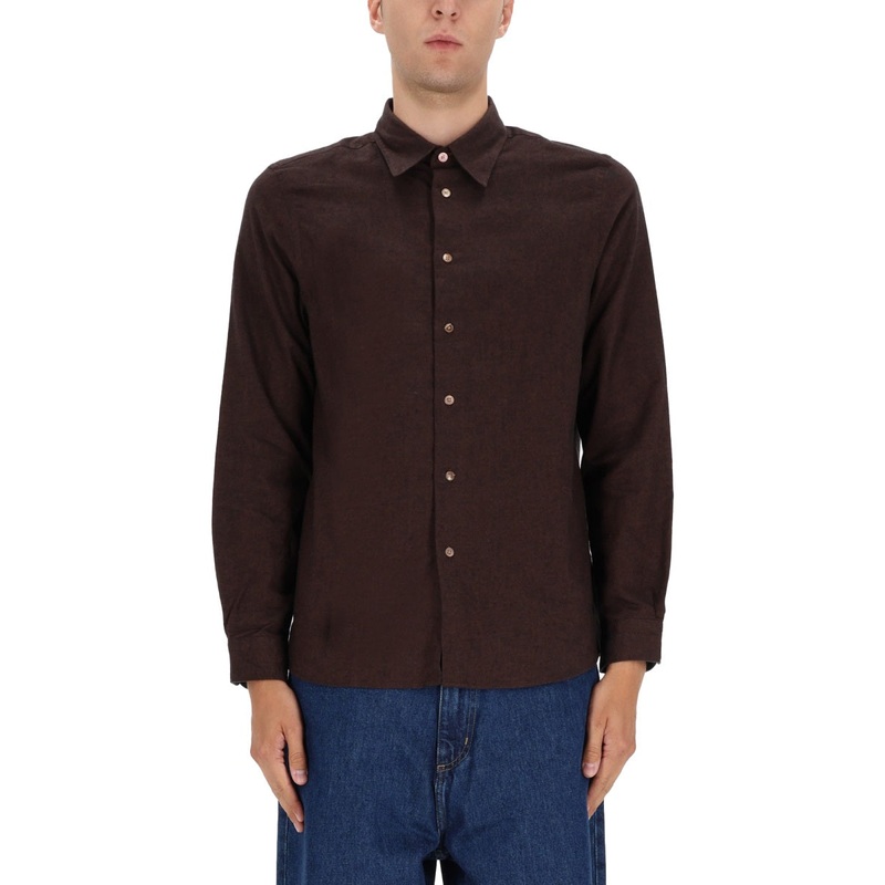 REGULAR FIT SHIRT|BROWN|M|L|XL