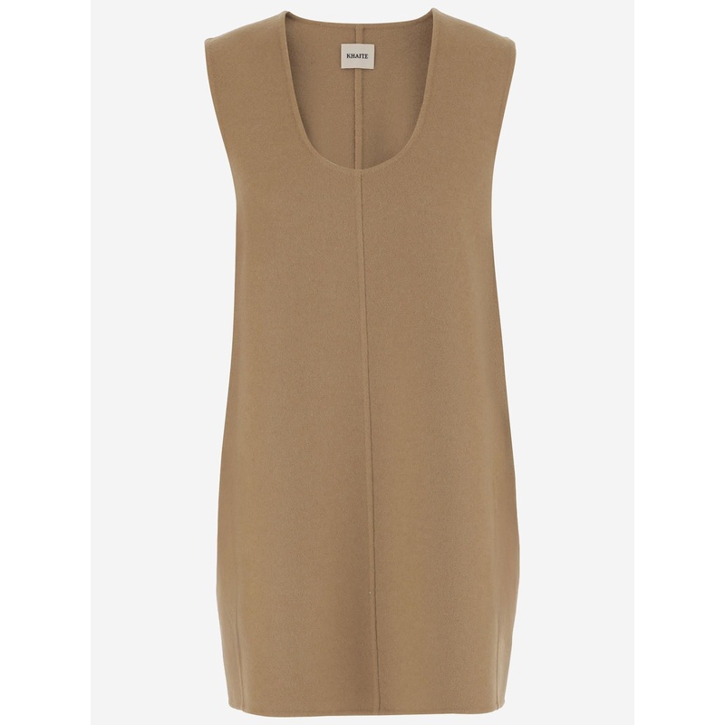 Wool Dress in Beige|Beige|S