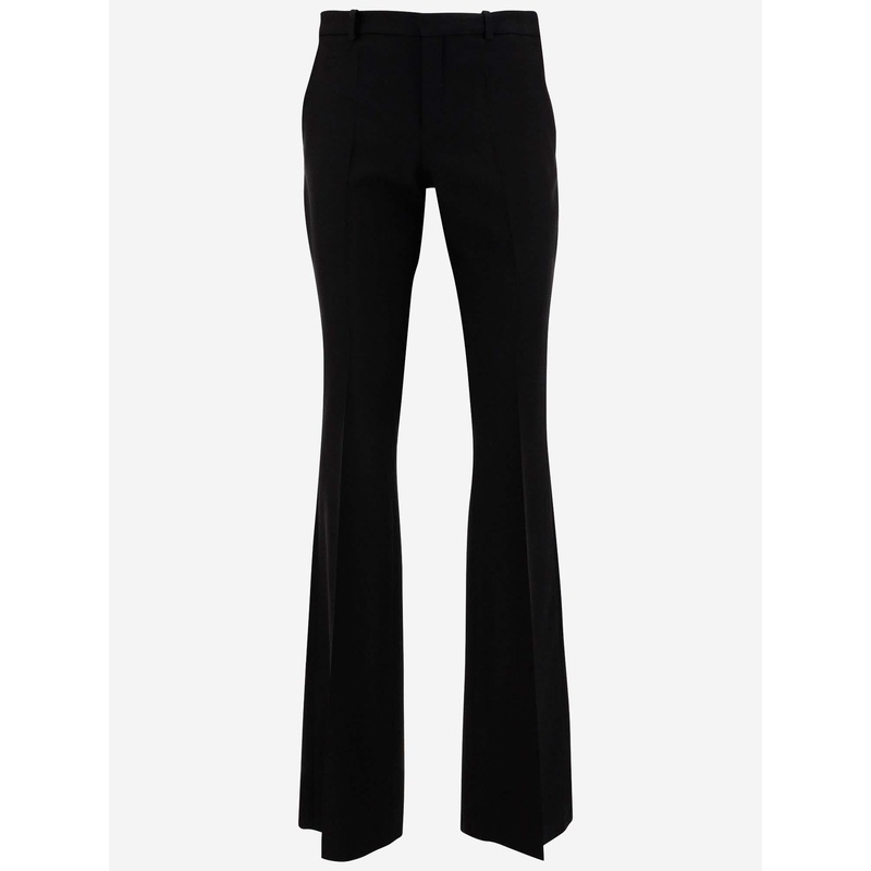 Wool Flared Pants in Black|Black|42|38