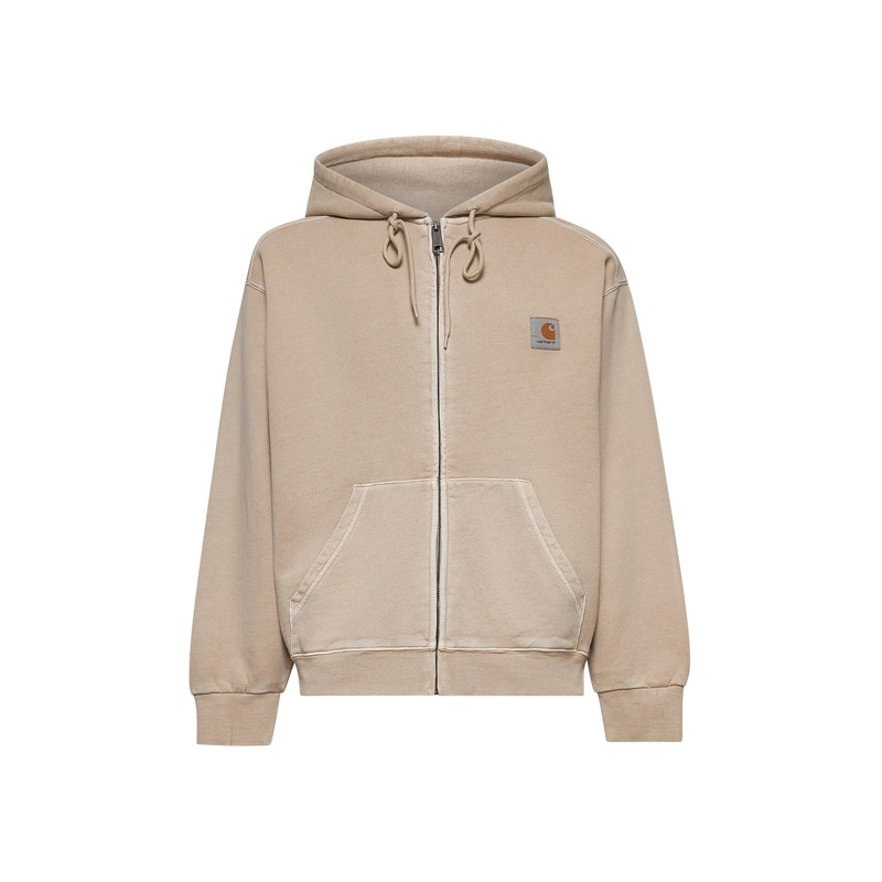 Beige Hooded Nelson Jacket zip-up hoodie