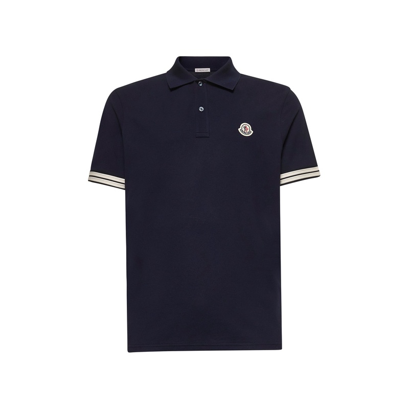 Blue cotton piquet polo shirt|S|M|L|XL