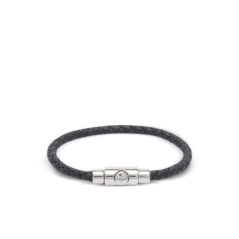 Braided Leather Bracelet with Magnetic Clasp