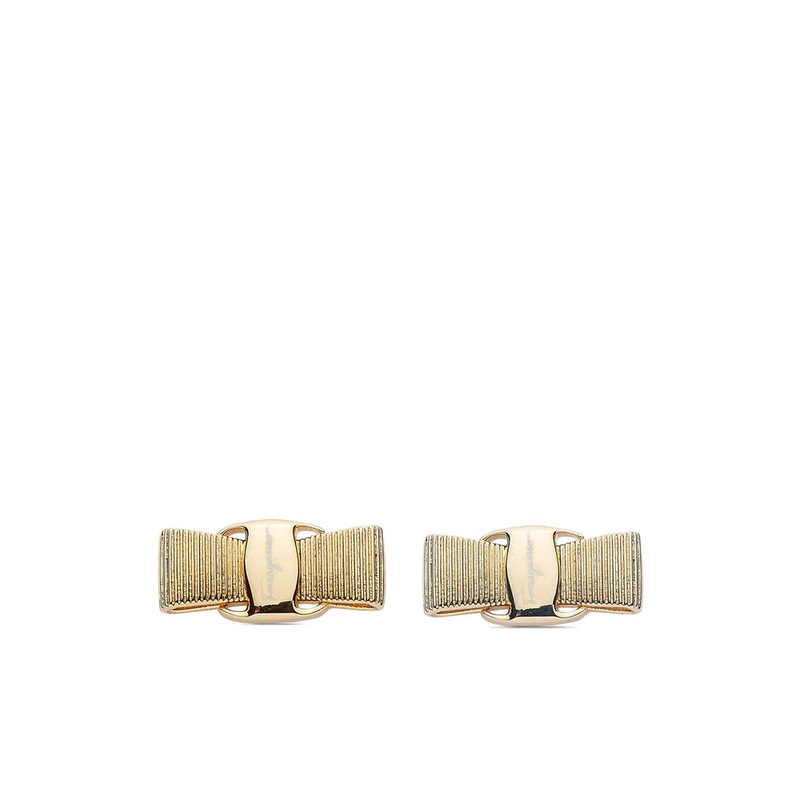 Ferragamo Gold-Tone Vara Bow Earrings