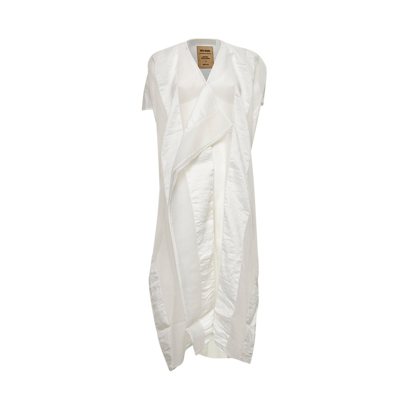 White linen and silk Abby dress