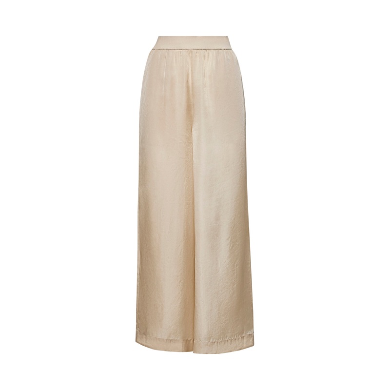 Beige cupro Pansy culotte trousers