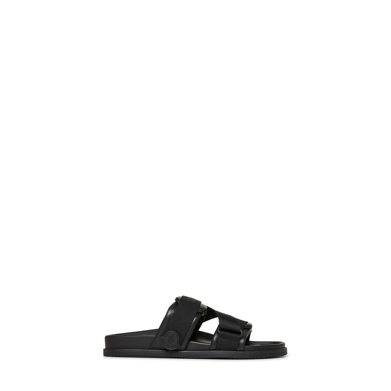 Black nappa leather Mon Summer sliders