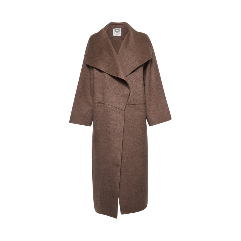 Brown wool cashmere Signature coat