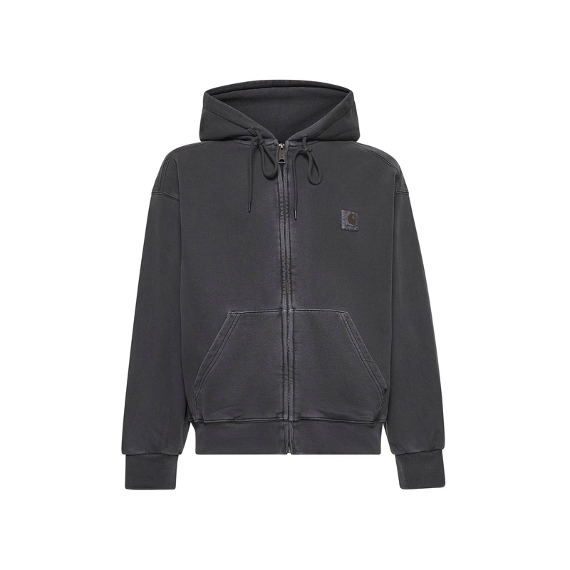 Grey Hooded Nelson Jacket zip-up hoodie