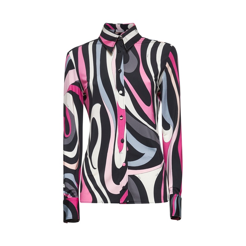 Marmo print jersey shirt|42|44|46