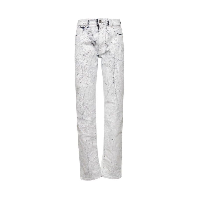 White denim painted jeans|26|27|28