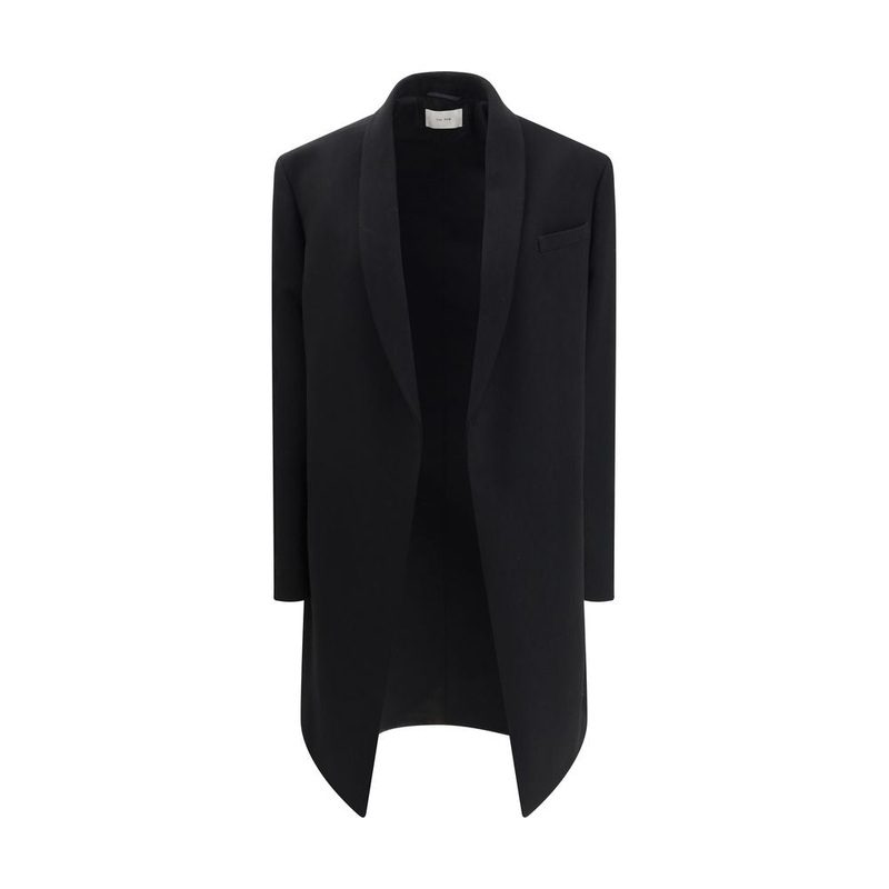 Black Fleece Wool Coat|4