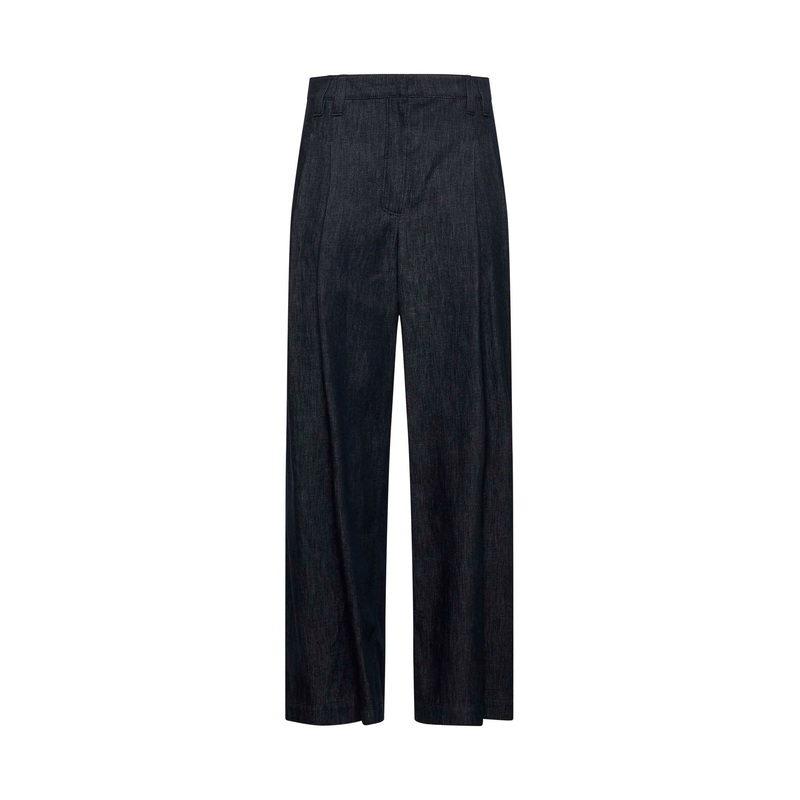 Blue twill Wide Smart jeans|36|38|40|42|44|46