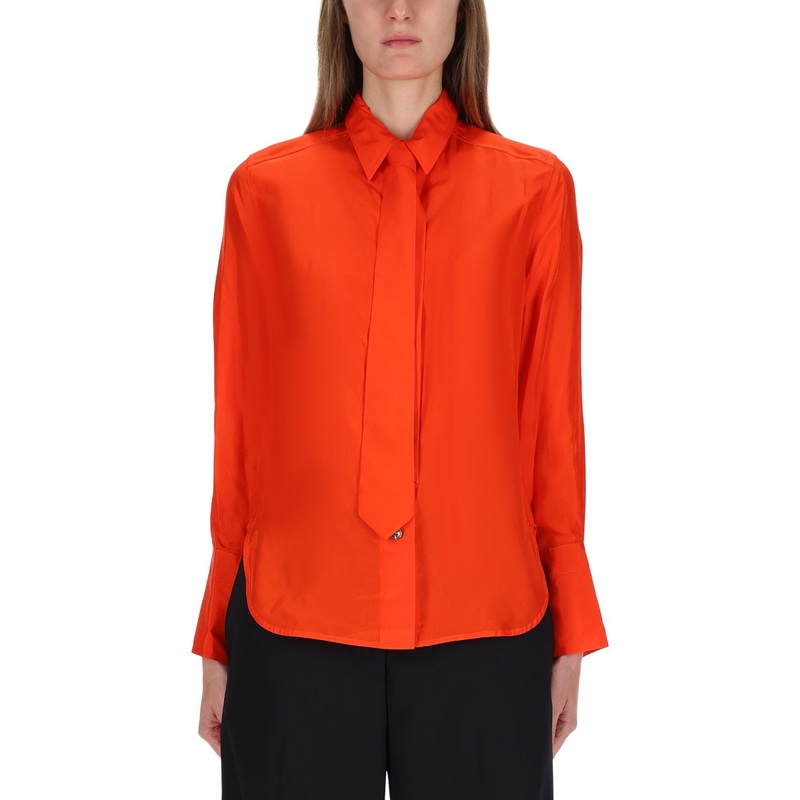 SHIRT WITH TIE|RED|42|40|44